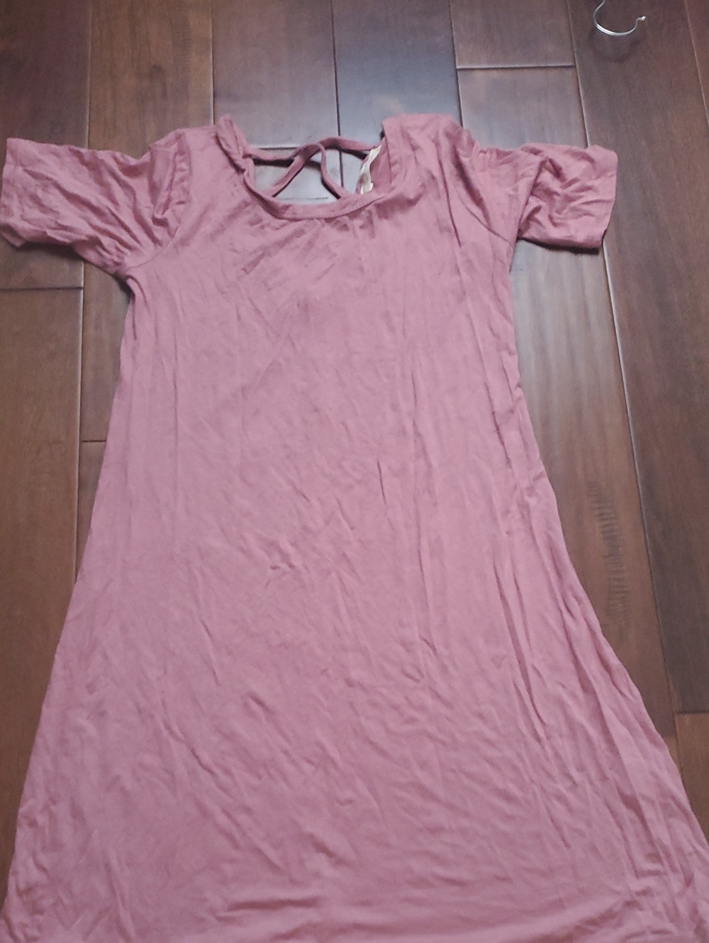 Olivia Rea Mauve Size Small Coton Soft Flowy Short Sleeve Casual Dress